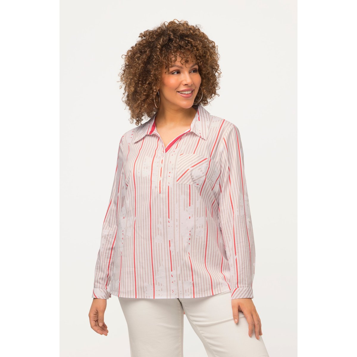Tunique à manches longues et col chemise. champagne clair, ULLA POPKEN