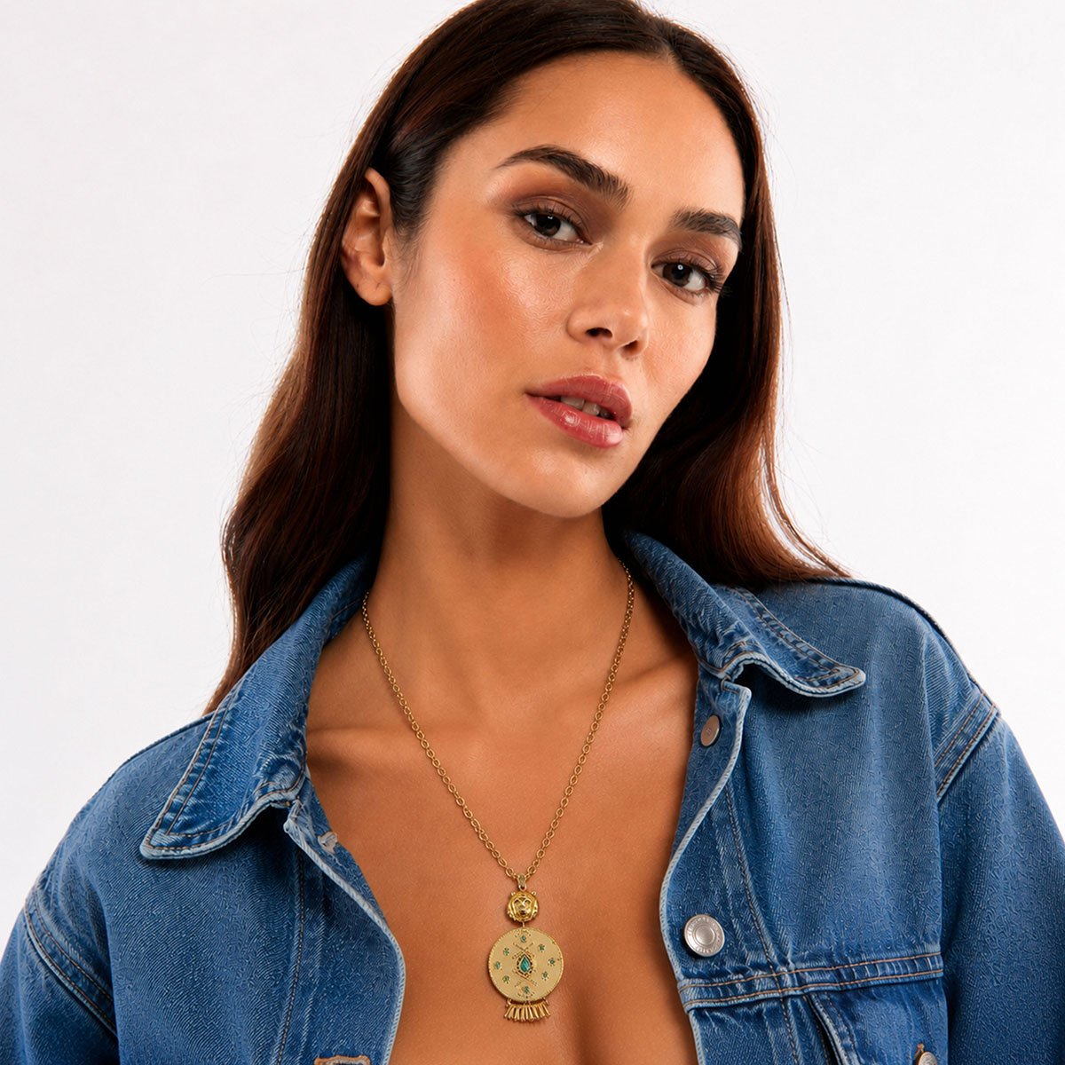 Collier chaîne avec pendentif TOSIE doré, HIPANEMA