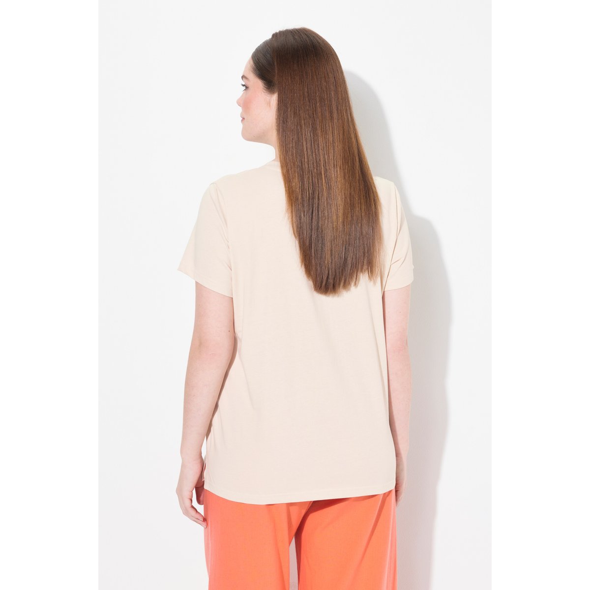 T-shirt, chaussure, col rond blanc perle, ULLA POPKEN