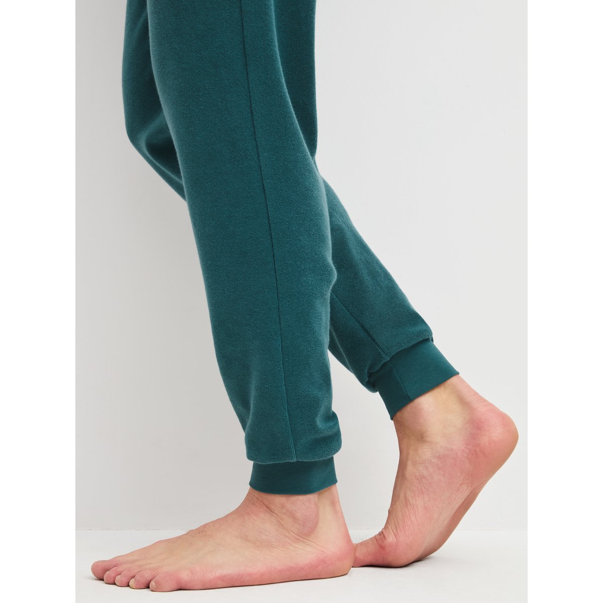 Pyjama avec bords élastiques manches longues Coton RELAX TERRY dark petrol, CALIDA