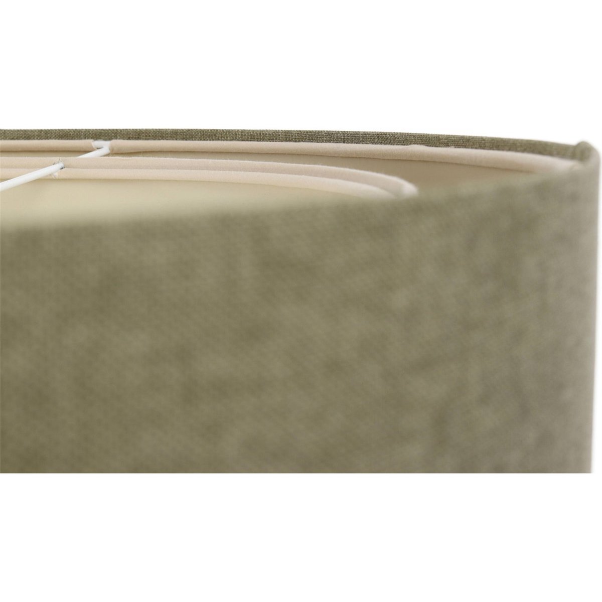 Suspension en tissu rond pour salon ou chambre Boho Elegant beige sable avec dessous crème, BPS KONCEPT