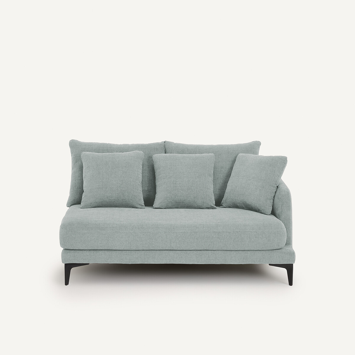 Demi-canapé 2 places en polyester natté, MODERNISTE aquamarine, EMMANUEL GALLINA X AM.PM