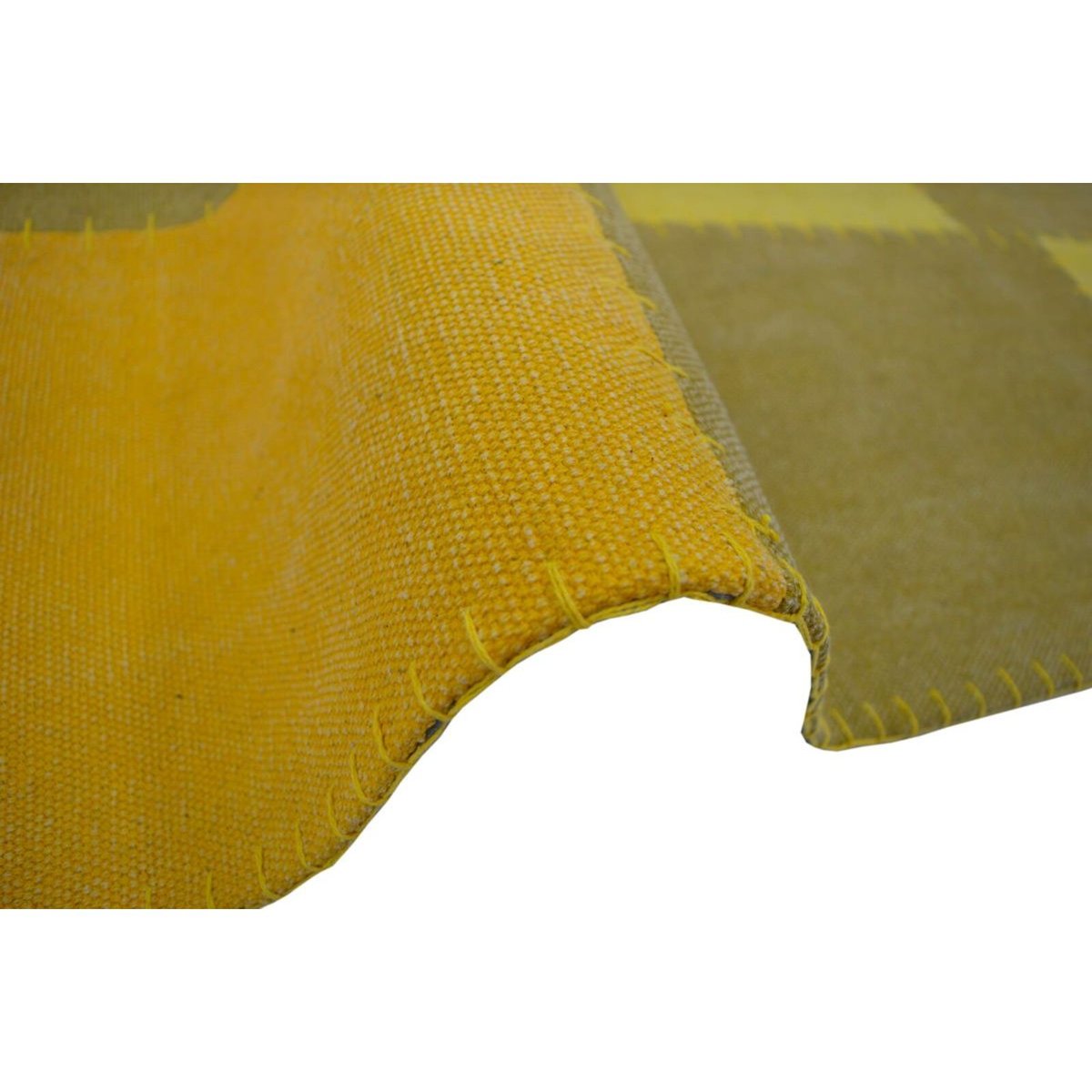 Tapis en coton fait main, LYRICAL multicolore, jaune, ARTE ESPINA