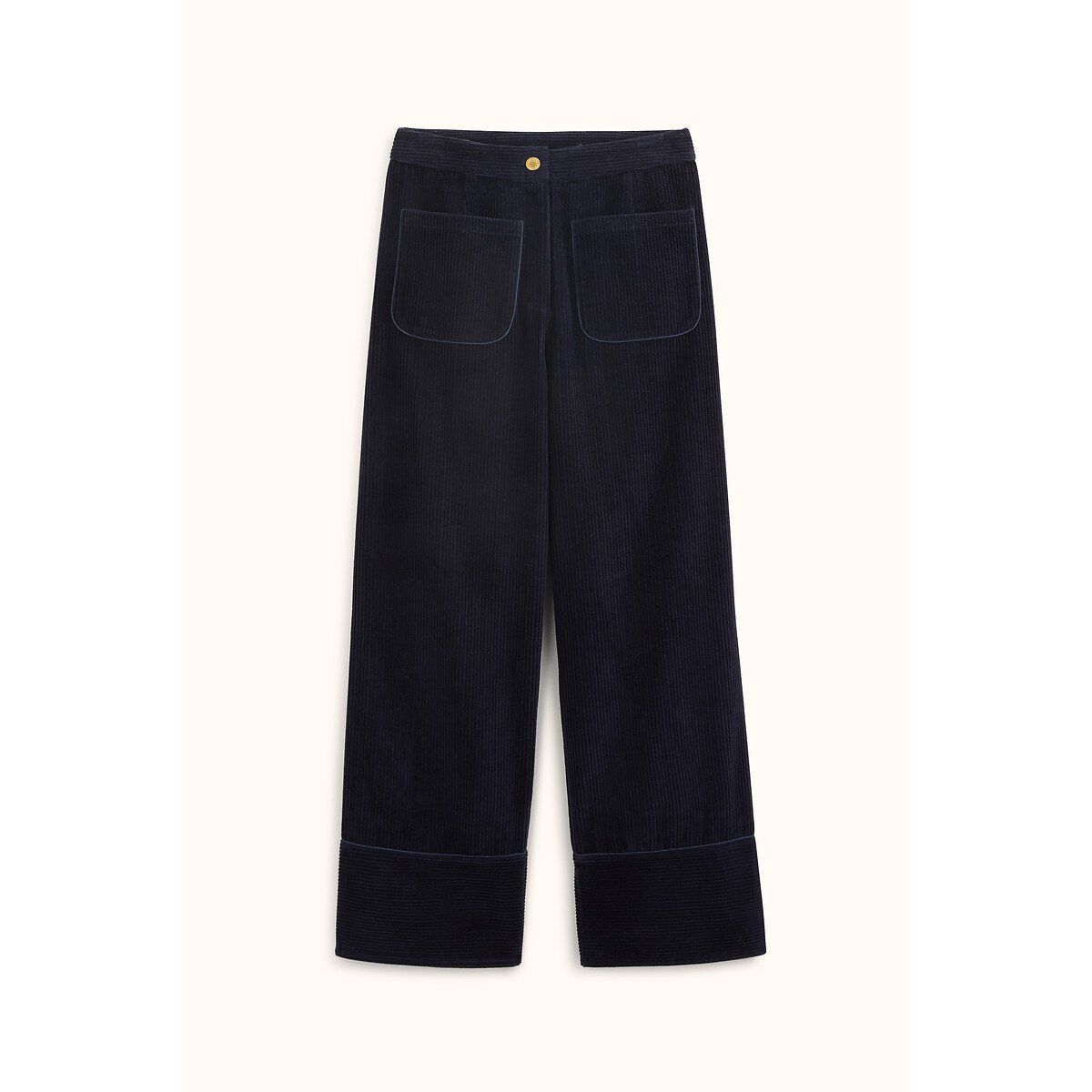 Pantalon large en velours côtelé, POMARI indigo, APACHES COLLECTIONS