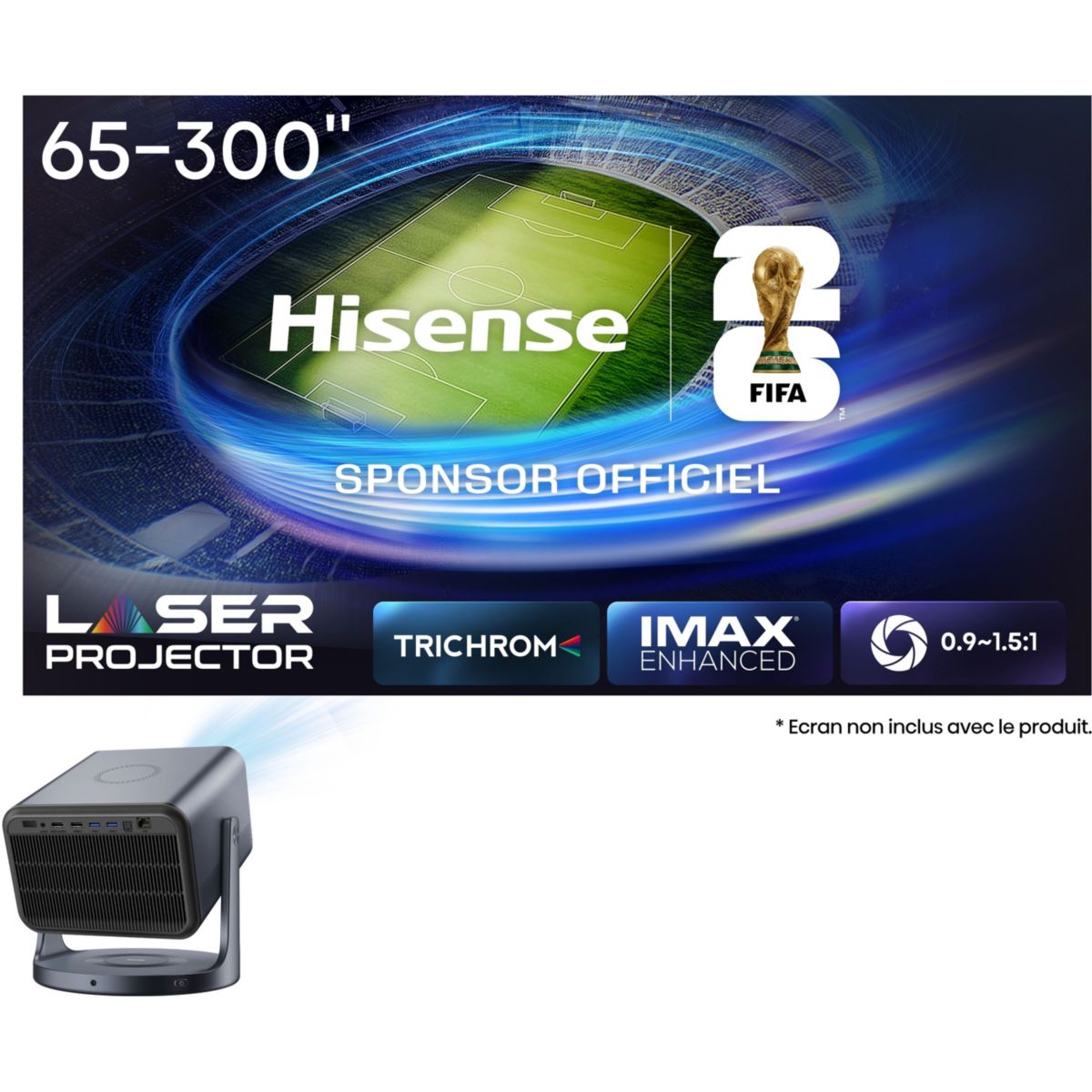 Vidéoprojecteur home cinéma Laser TV Trichroma C2 PRO gris, HISENSE