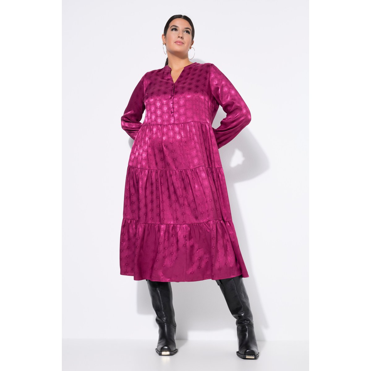 Robe maxi, imprimé rayons scintillants mûres, STUDIO UNTOLD
