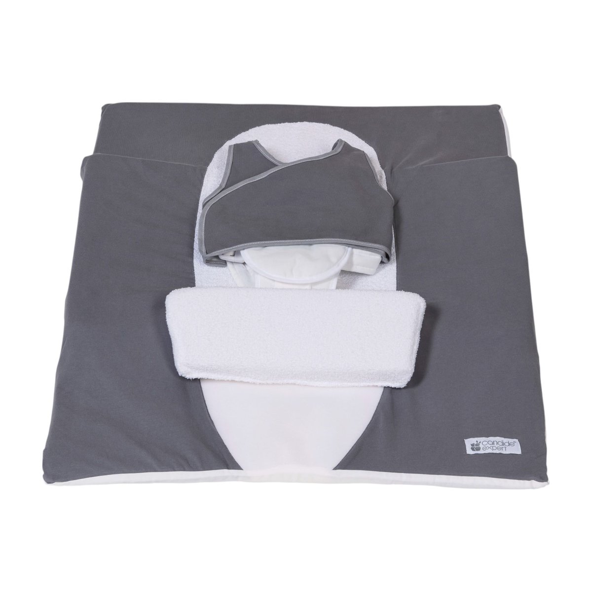 Plan incliné 30° Matelas Morpho Clive blanc - gris, CANDIDE