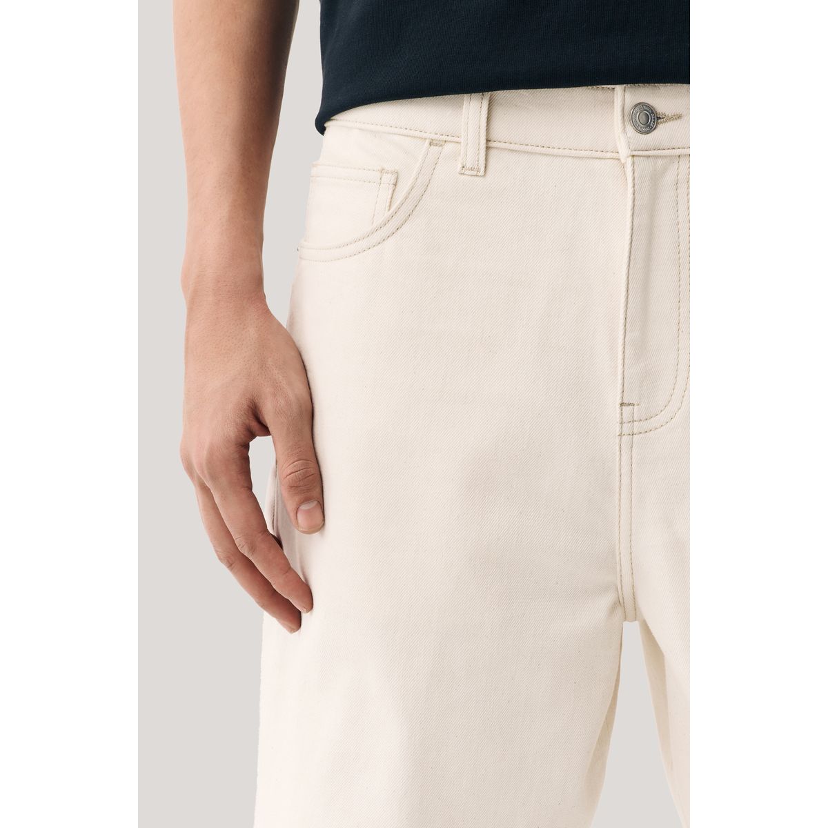 Short en jean style jupe-culotte écru, NEXT