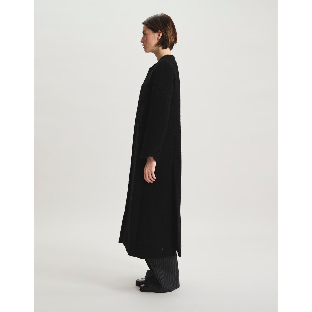 Manteau Rusalka cintré noir, INES DE LA FRESSANGE PARIS