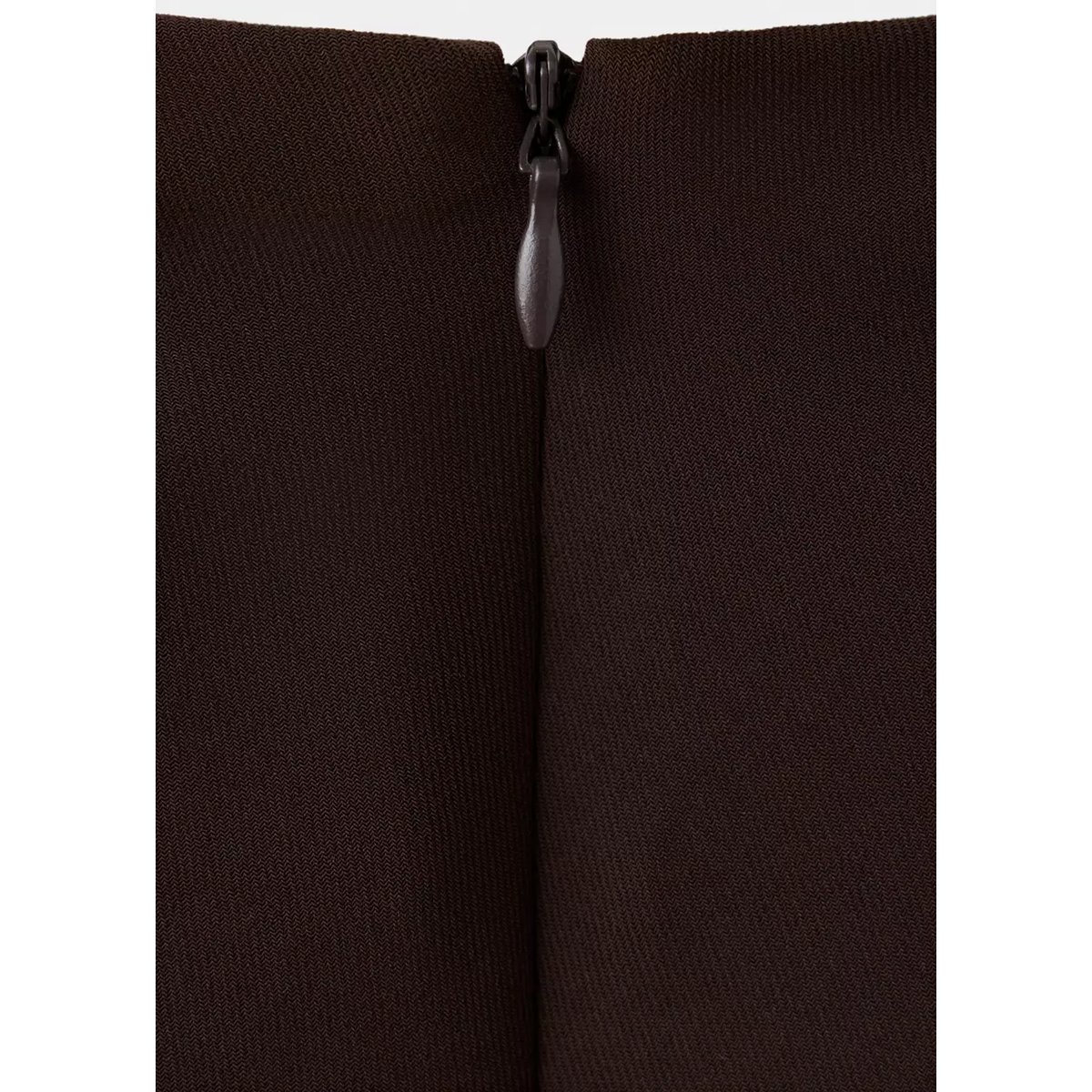 Robe drapée à col montant marron, MANGO