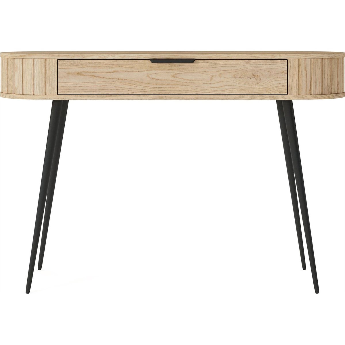 Coiffeuse en bois avec tiroir collection LOVI chêne cremona et noir, RECOLLECTION
