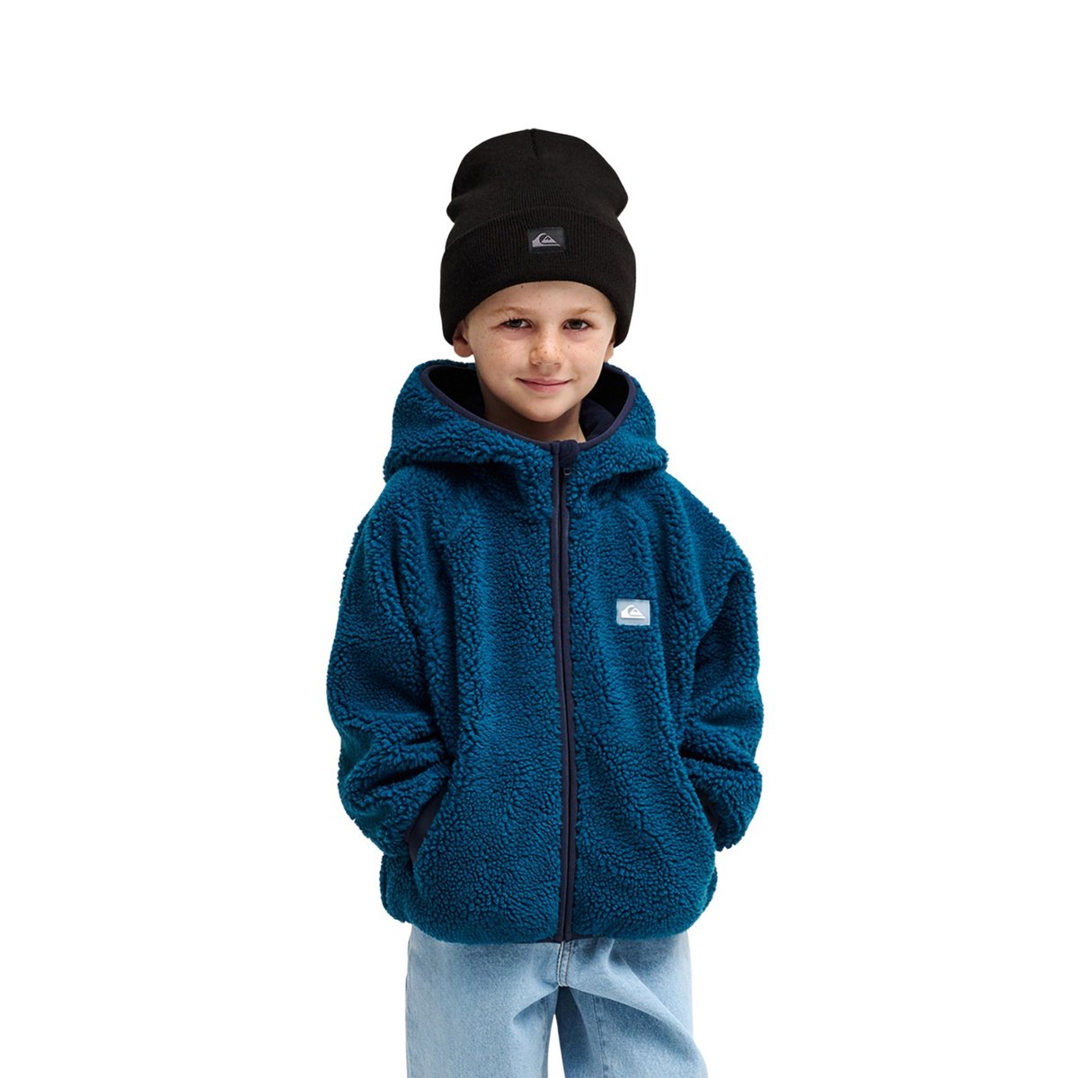 Sweat zippé à capuche SLALOM POLAR bleu blue coral, QUIKSILVER
