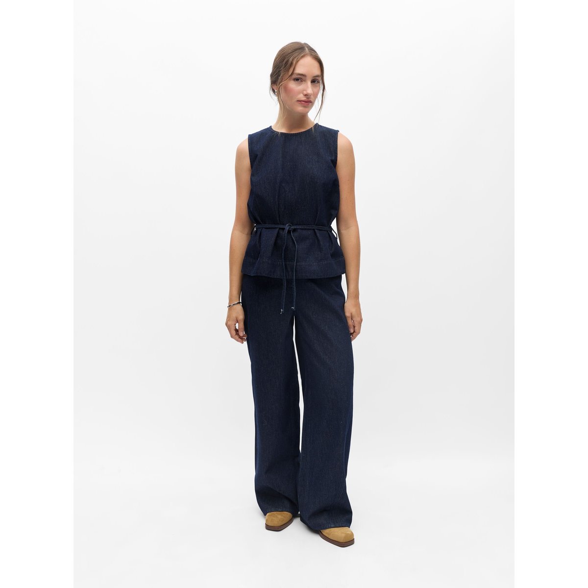 Top Sans Manches bleu - dark blue denim1, OBJECT