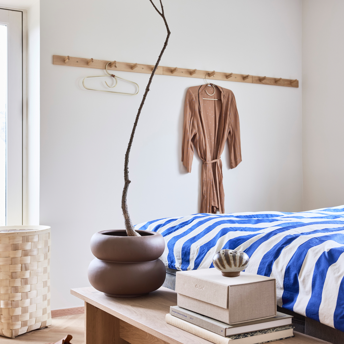 Linge de lit en coton LIVING bleu foncé, OYOY LIVING DESIGN