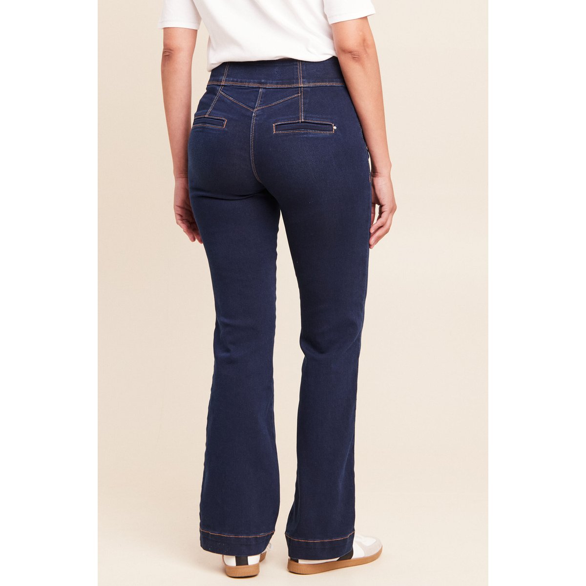 Jean bootcut taille haute denim brut, BREAL