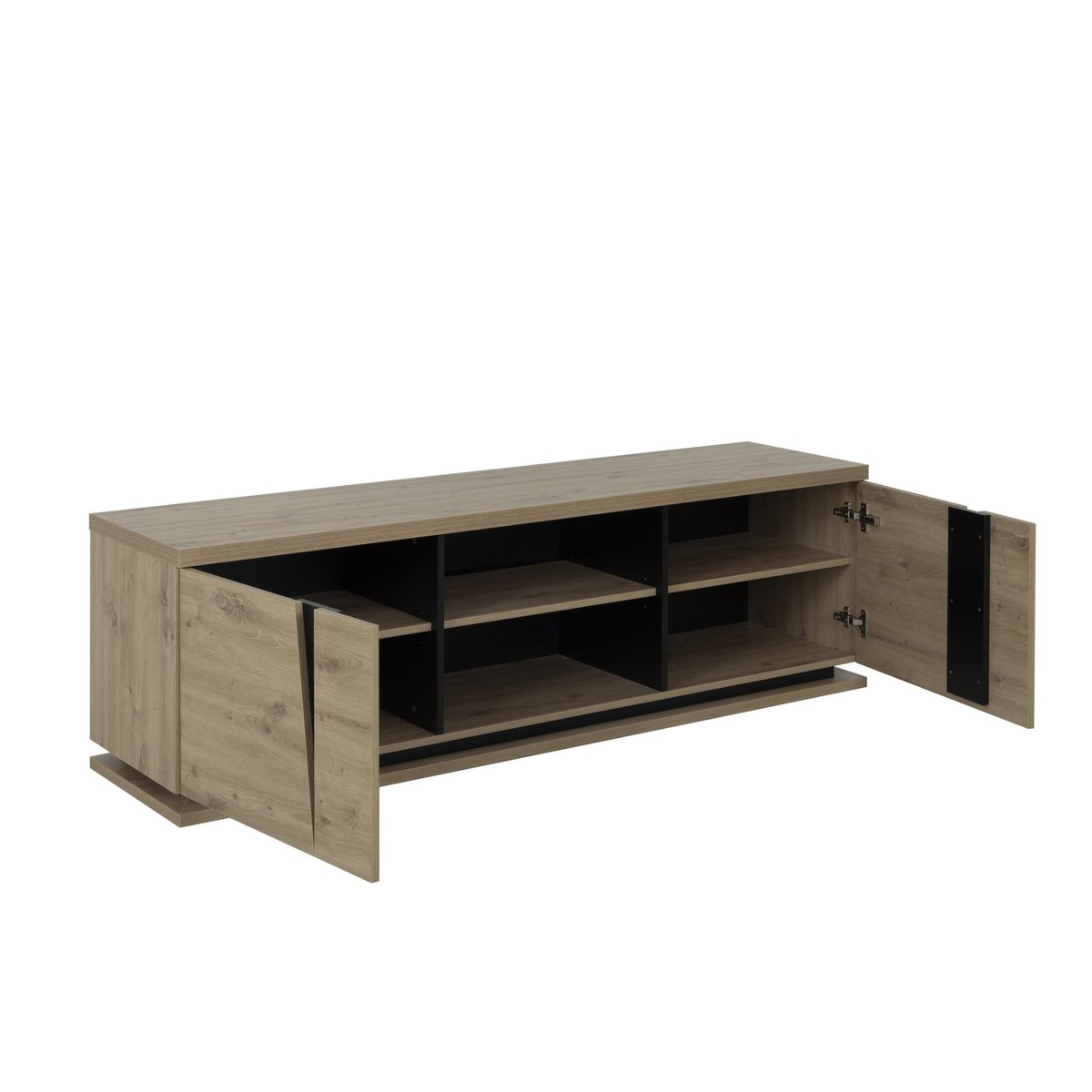 Meuble tv 2 portes CRACK beige, GAMI