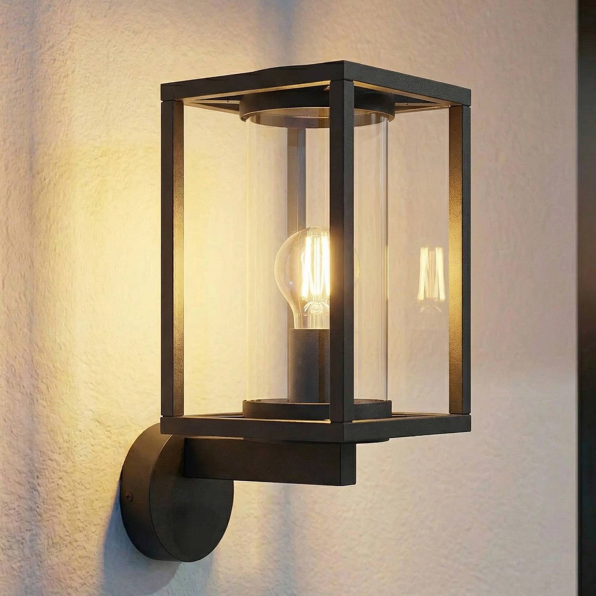 Applique extérieure en aluminium moderne anthracite, LUCANDE