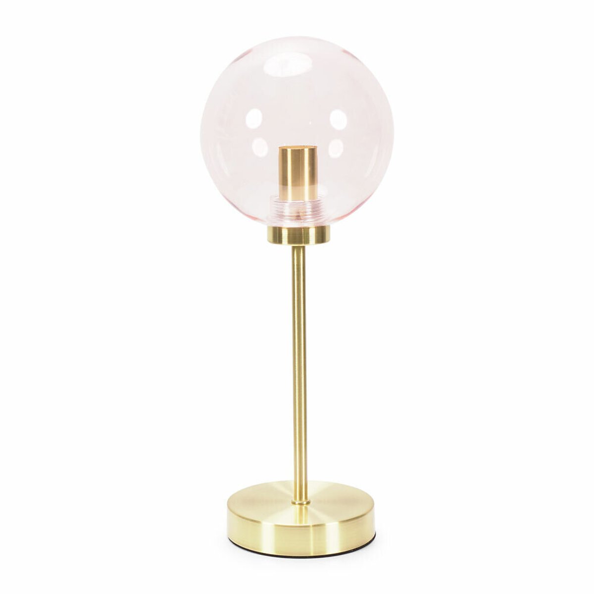 Freddy Brushed Gold and Pink Globe Table Lamp gold-coloured, SO'HOME