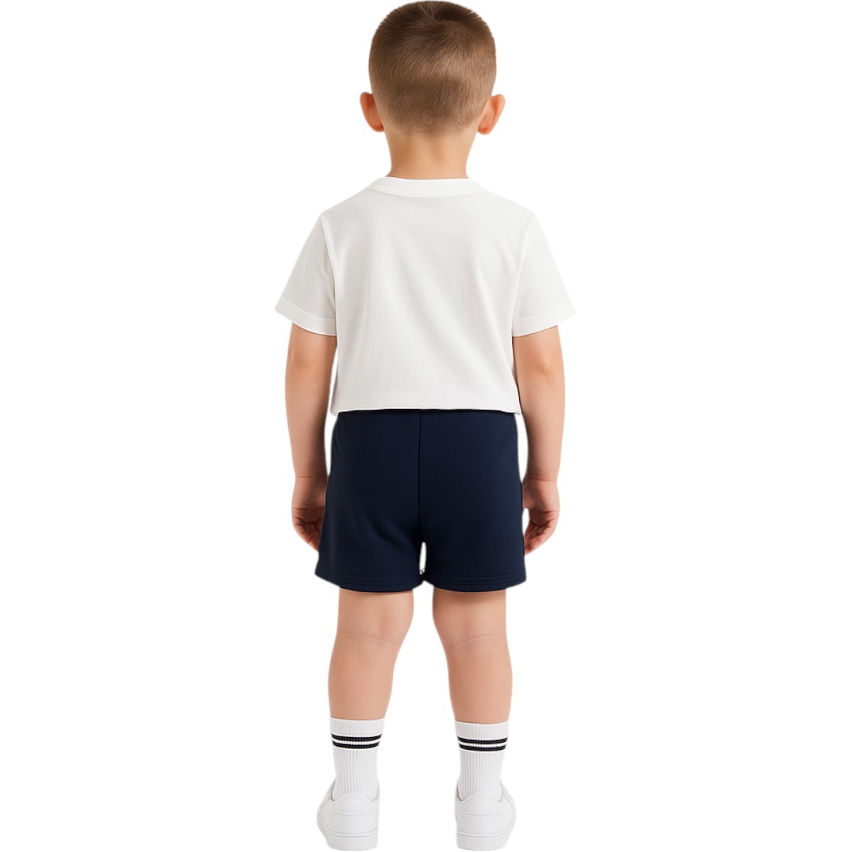 Ensemble 3 pièces t-shirt, short et sac imprimés BASIC marine, ELLESSE