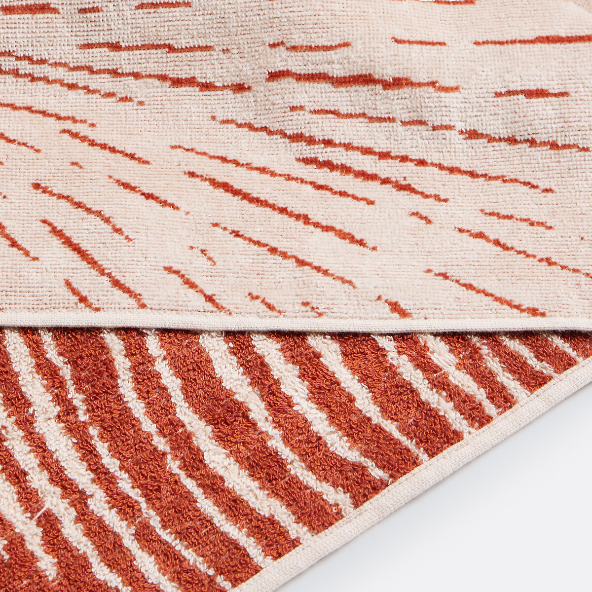Serviette de plage, en éponge velours 420 g, OMANA sable/marron, LA REDOUTE INTERIEURS