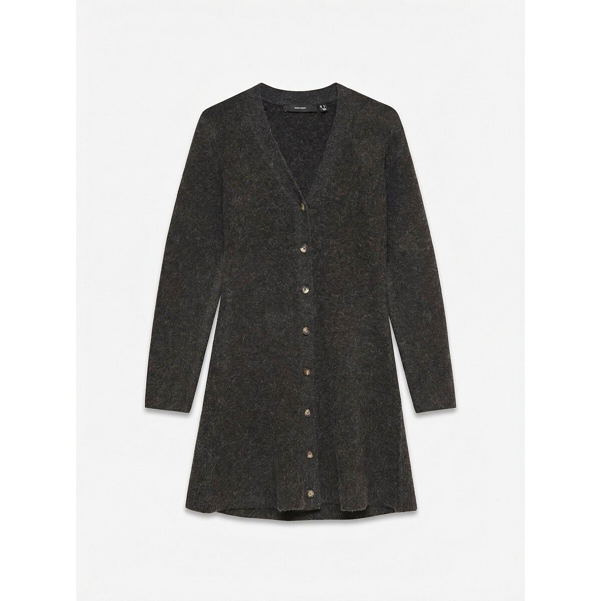Robe en maille boutonnée marron chocolat, VERO MODA