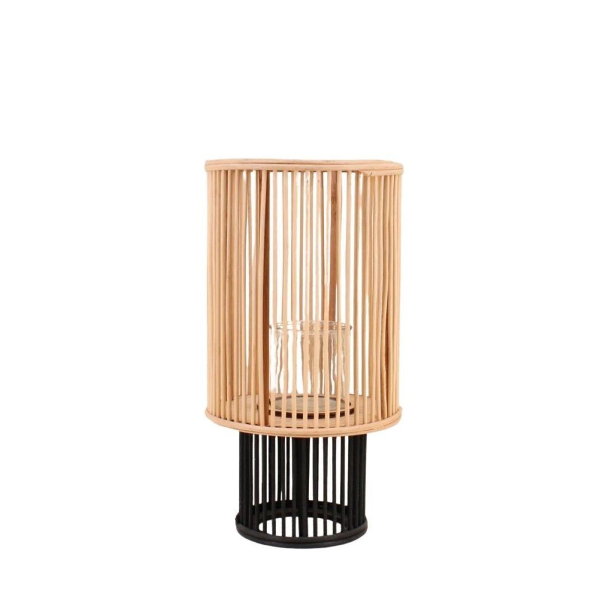 Lanterne ronde en bambou 44x23cm naturel, ORNAMI