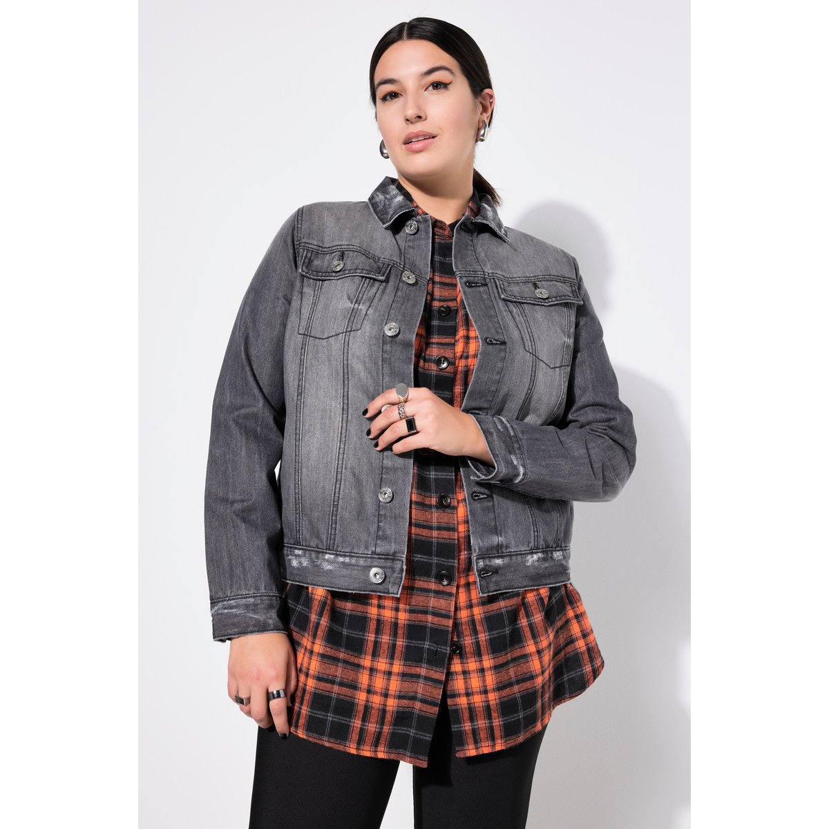 Veste en jean, coupe Regular Fit noir, STUDIO UNTOLD