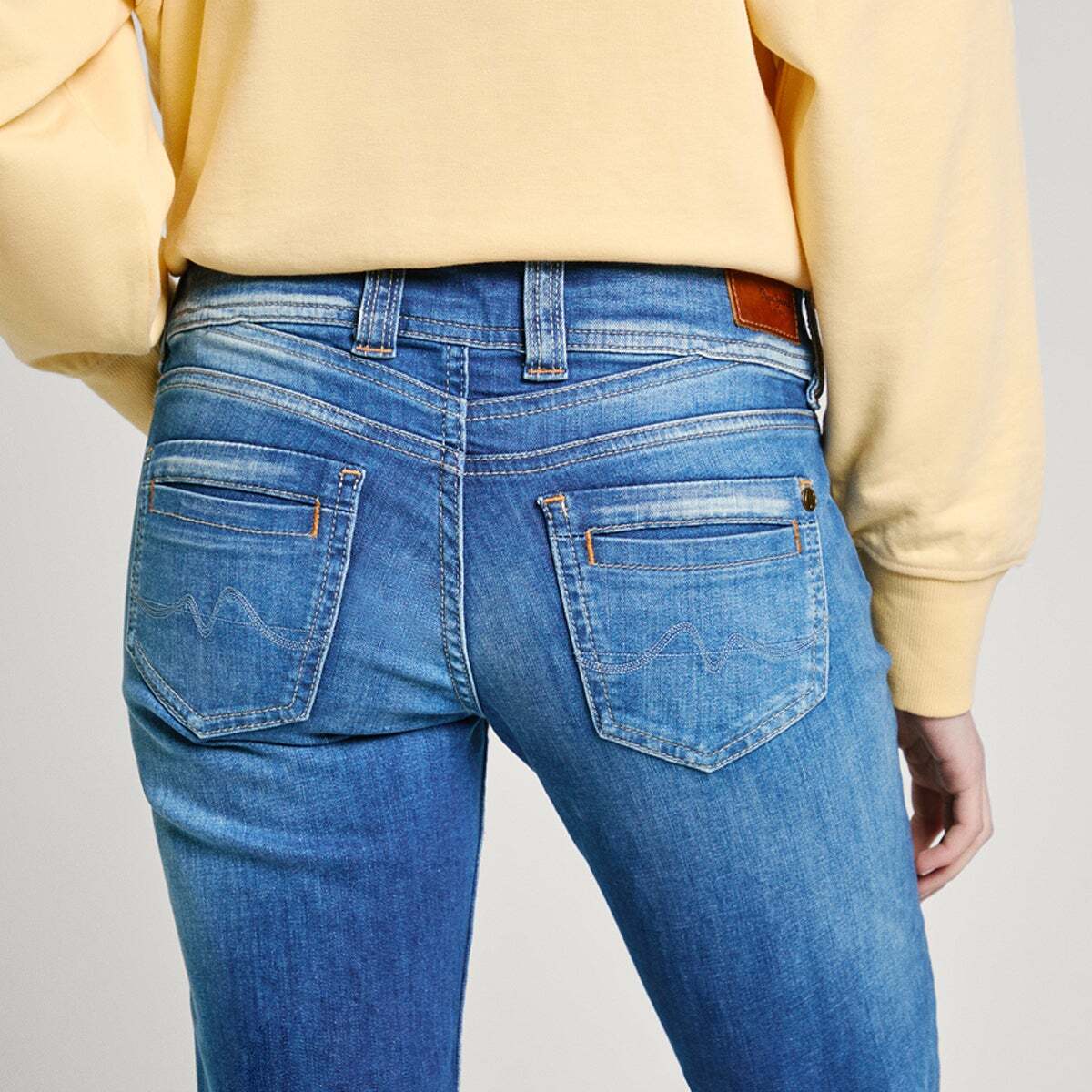 Jean slim taille standard, double boutonnage GEN 10oz str 8dip royal dk, PEPE JEANS