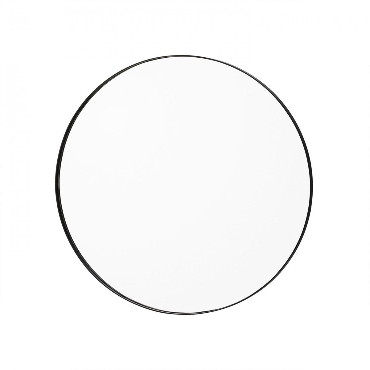 Miroir Mural Circum Clear et Bord Noir XSmall Rond Diam 50 cm noir, AYTM