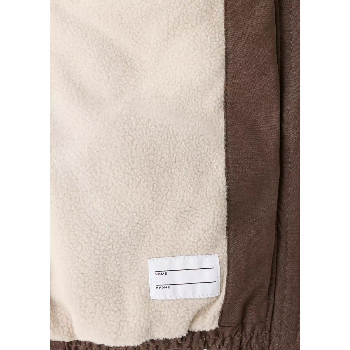 Anorak matelassé moutonné marron, MANGO BABY