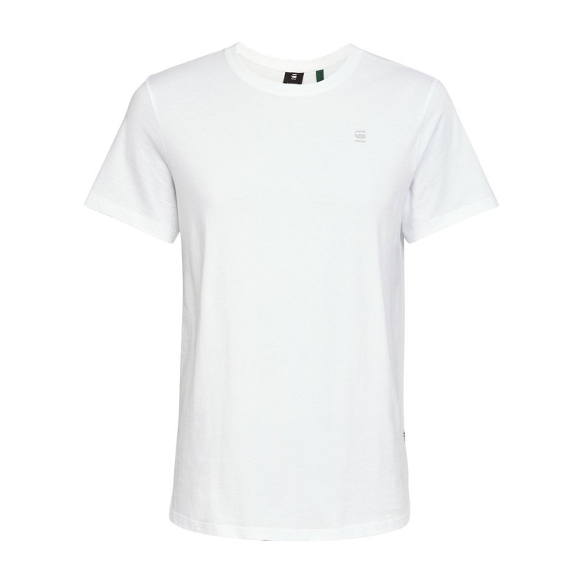 Tee-shirt coupe droite G-Star en coton blanc avec le logo en petit blanc, G-Star RAW
