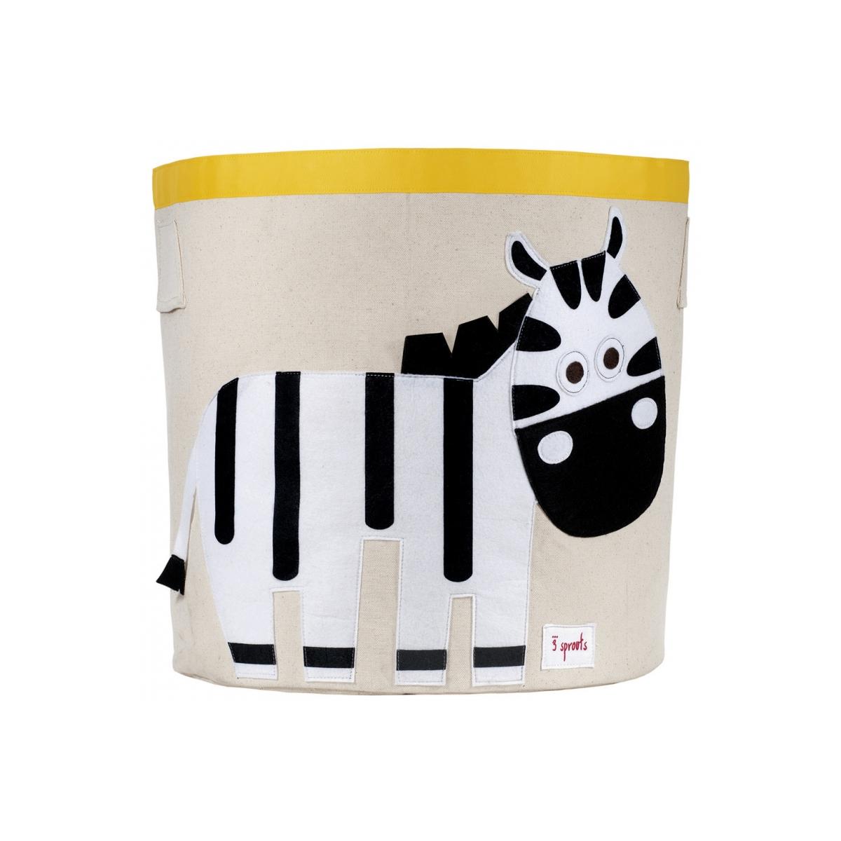 Sac à jouets blanc écru, noir, jaune, 3 SPROUTS