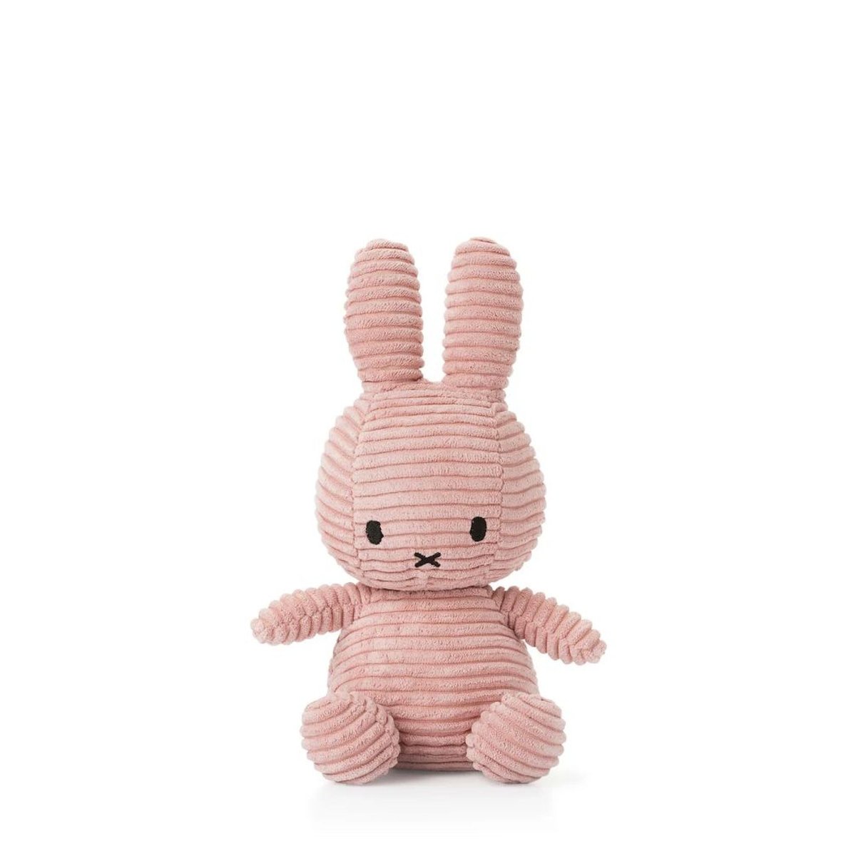 Peluche lapin Miffy velours côtelé éco 23 cm Rose couleur unique, BON TON TOYS