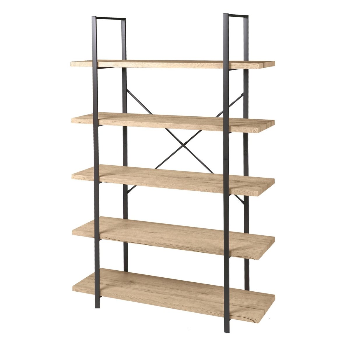 Etagère 5 niveaux design industriel DOCK noir, URBAN LIVING