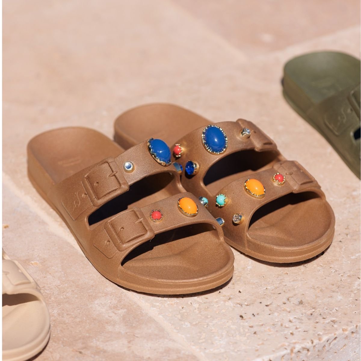 Sandales plates Femme JOIA SUNSET - Camel - 37 camel, CACATOES