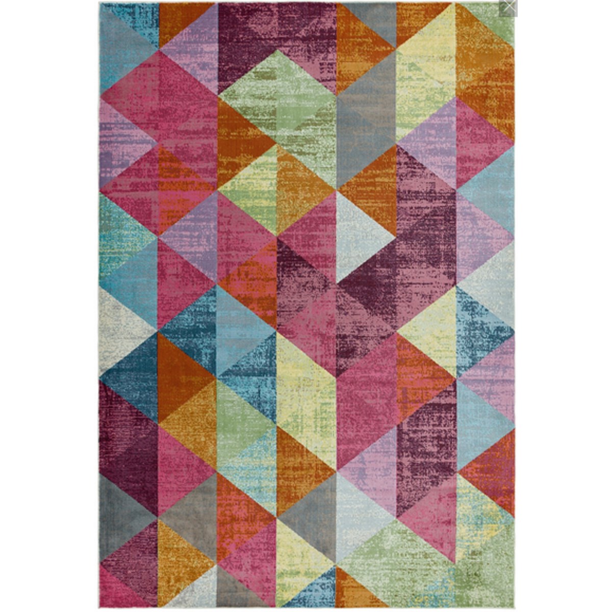Tapis salon et chambre moderne tissé plat EMILIO HARLEQUIN multicolore, NOVATREND