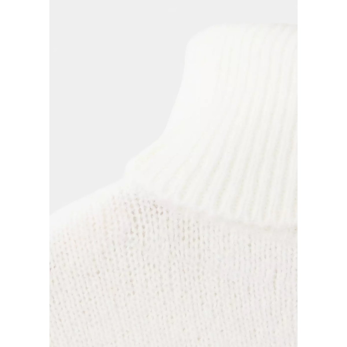 Pull-over maille col montant blanc cassé, MANGO KIDS
