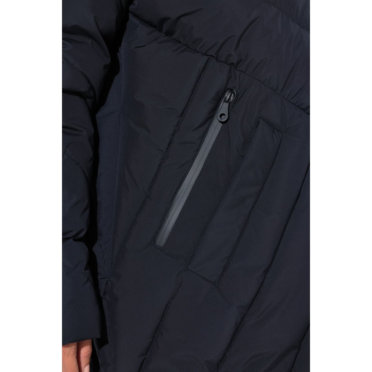 Veste matelassée longue HYPRAR, capuche noir, ULLA POPKEN