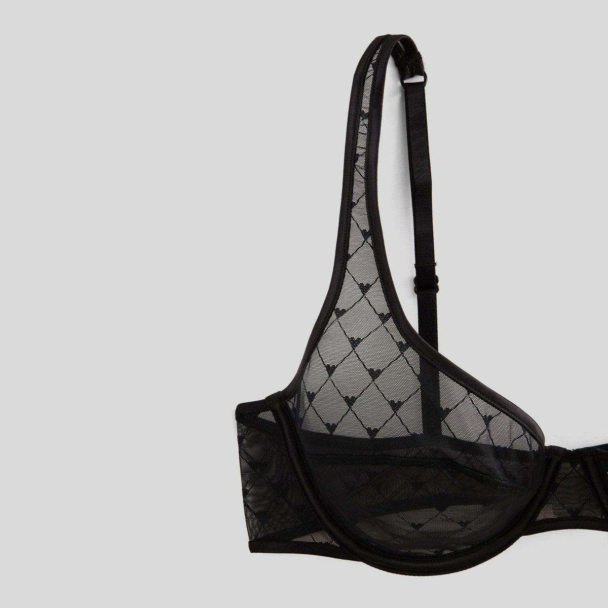 Soutien-gorge corbeille balconnet ROMEO en dentelle noir, MONOPRIX