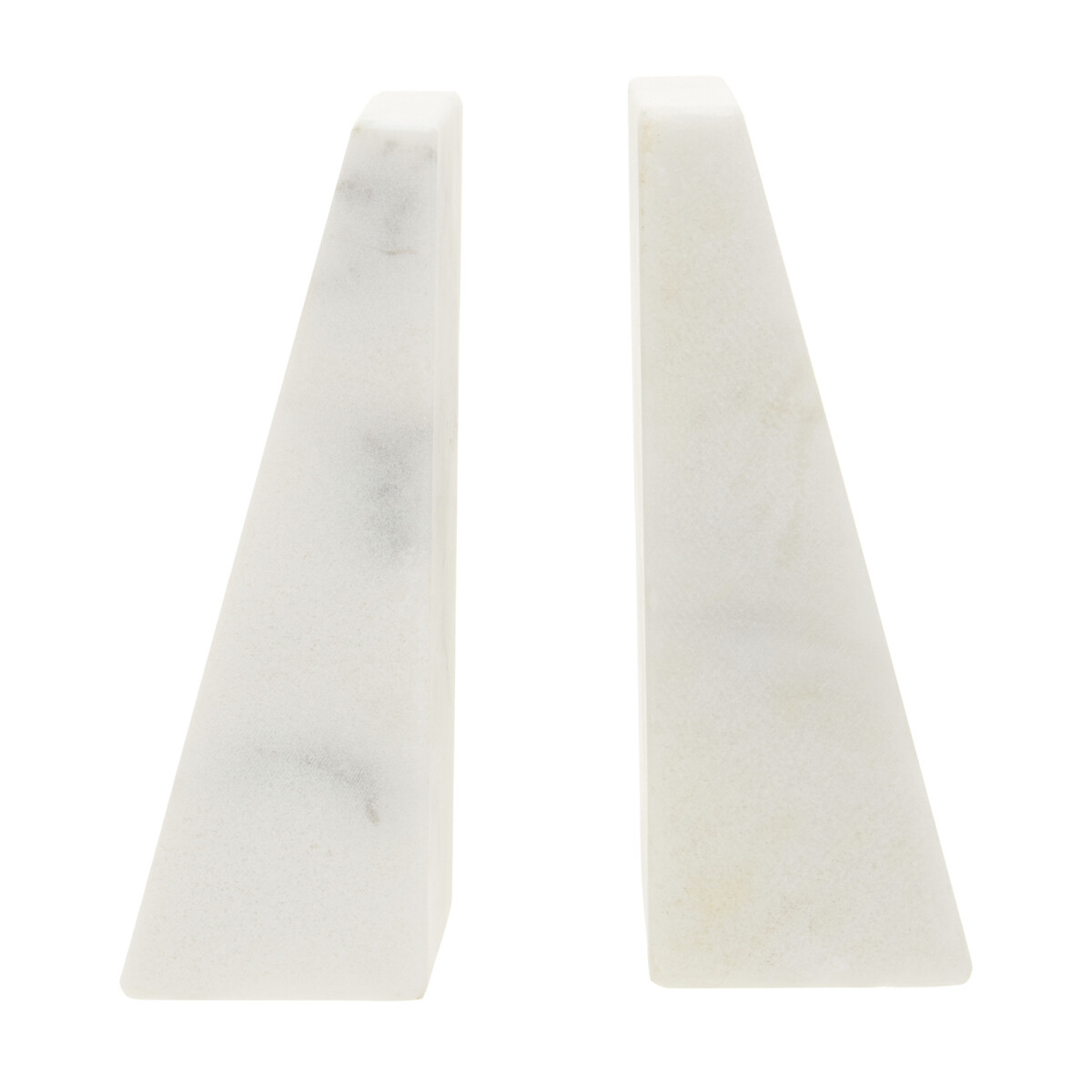 Set of 2 White Marble Bookends white, ÉDITÉ