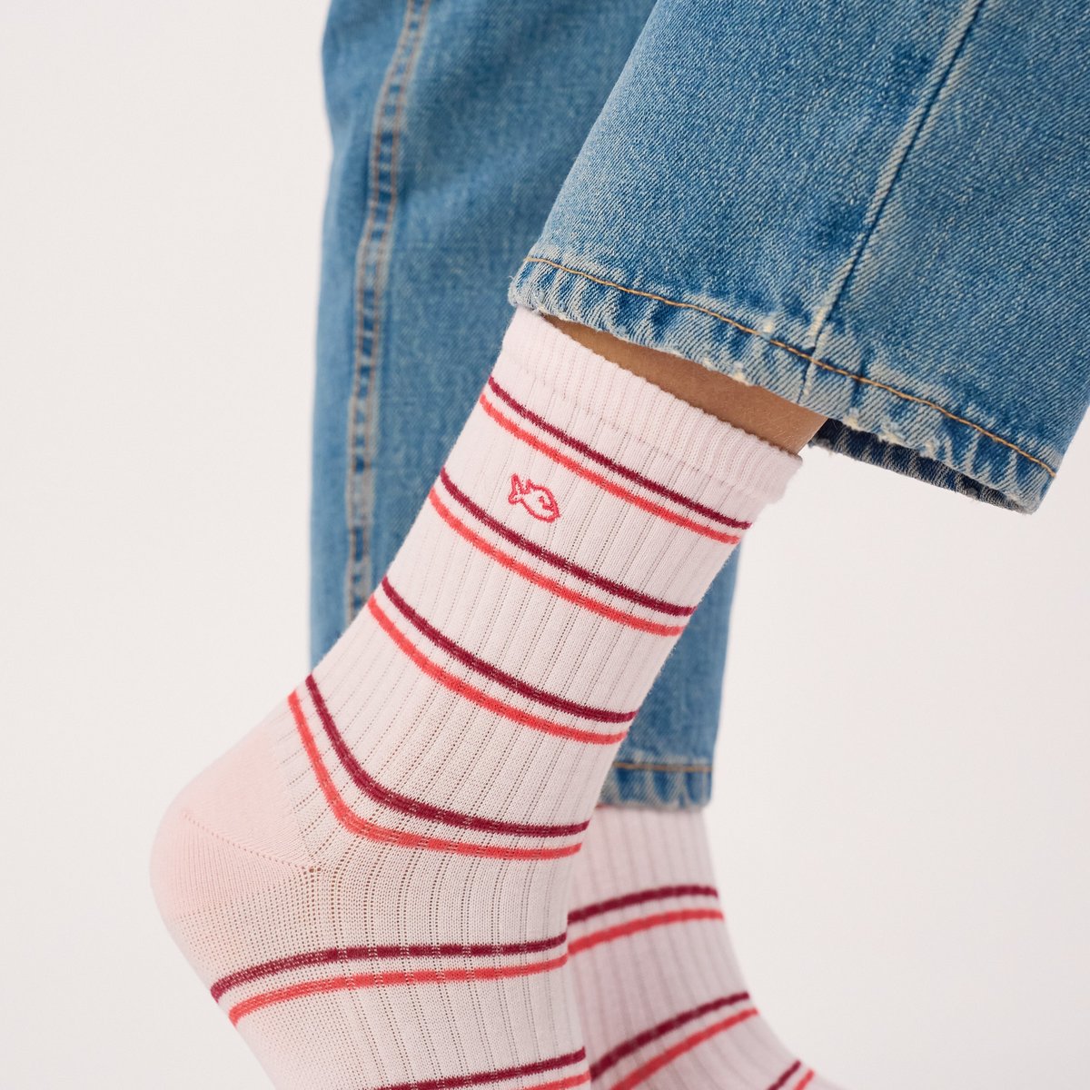 Chaussettes en coton peigné RAYEES rose, BILLYBELT