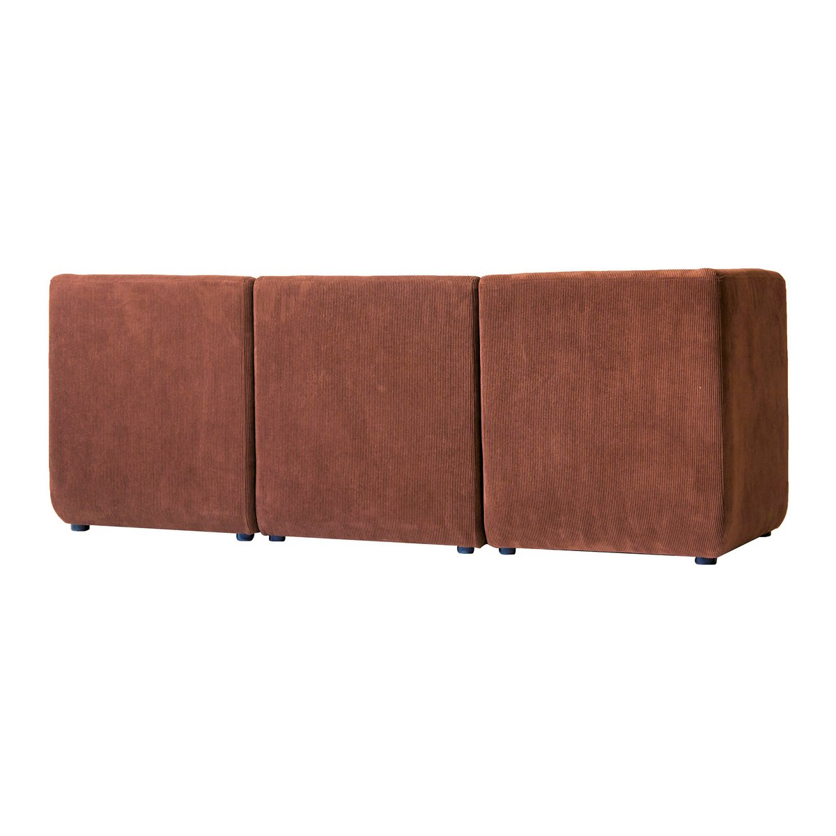 Canapé modulable 3 places, velours côtelé, VARDE terracotta, NORDLYS