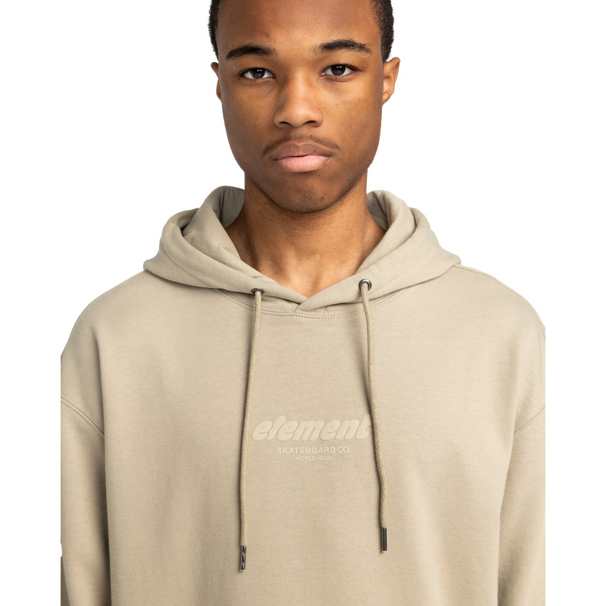 Sweat à capuche CORNELL CIPHER beige aluminum, ELEMENT