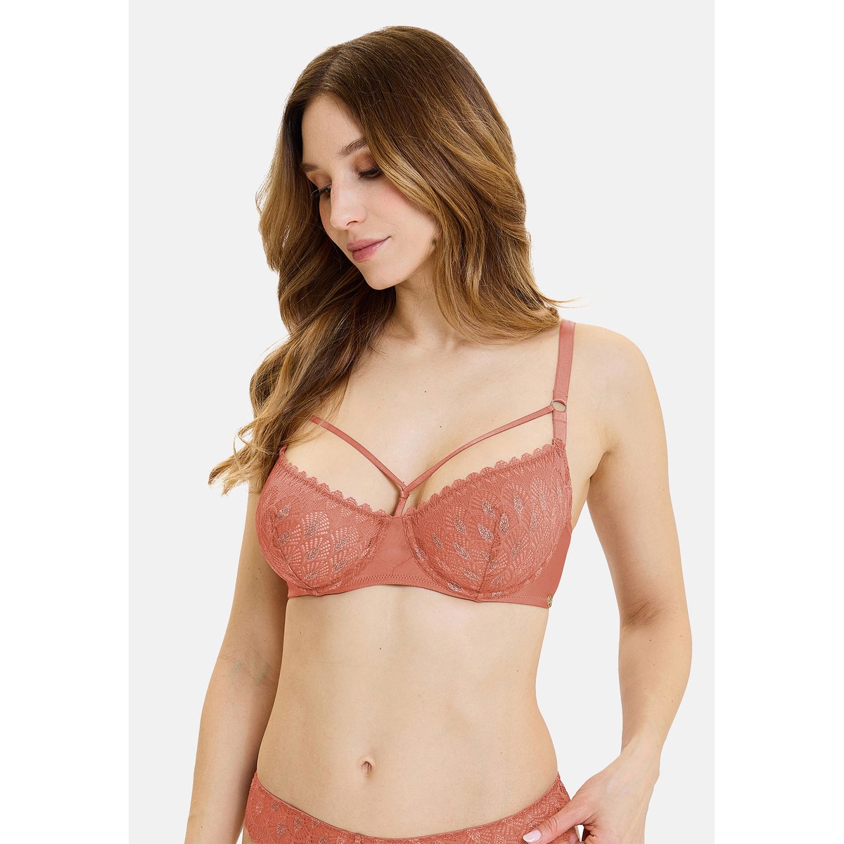 Soutien-gorge à armatures OLYMPE marron cuivré, SANS COMPLEXE