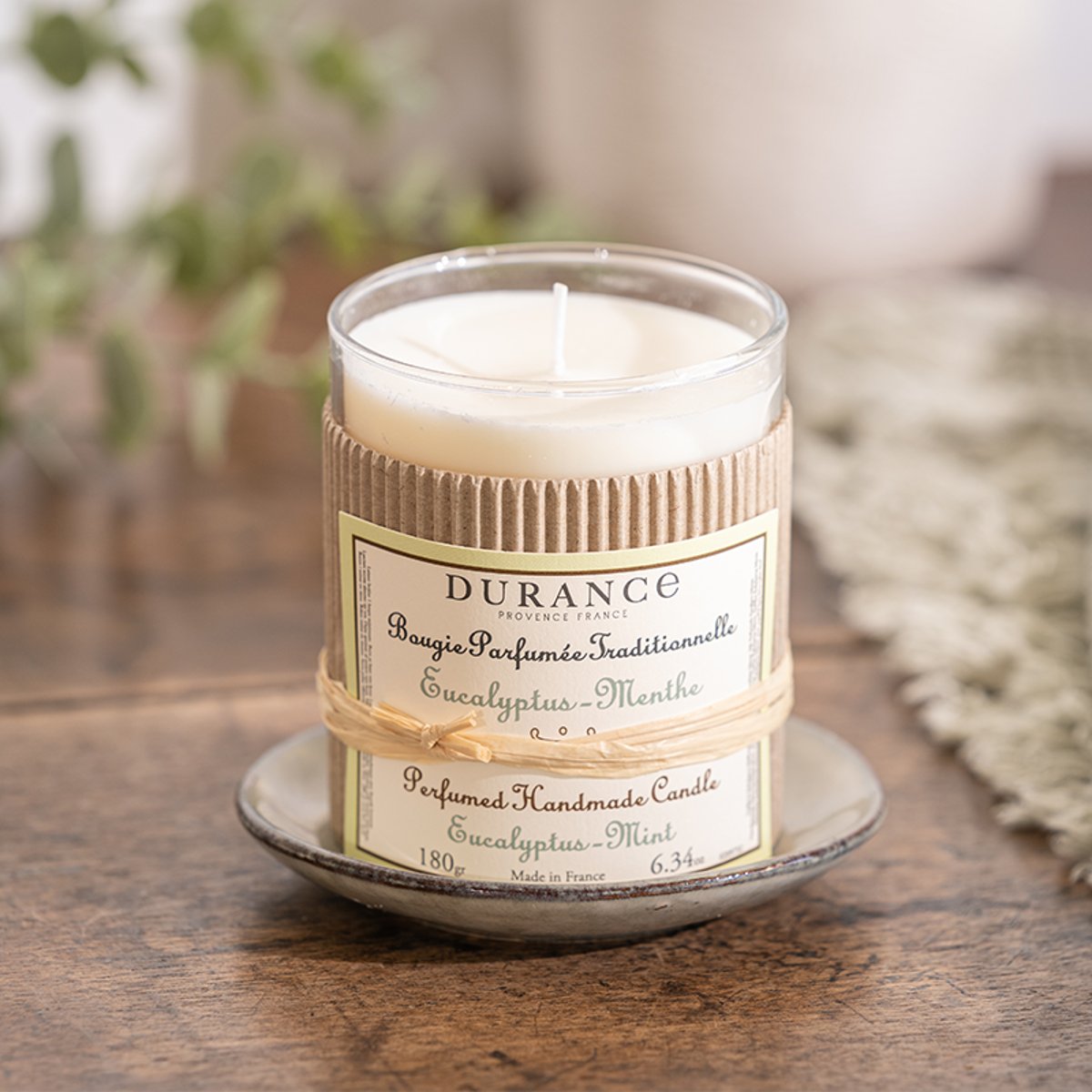Bougie EUCALYPTUS MENTHE couleur unique, DURANCE