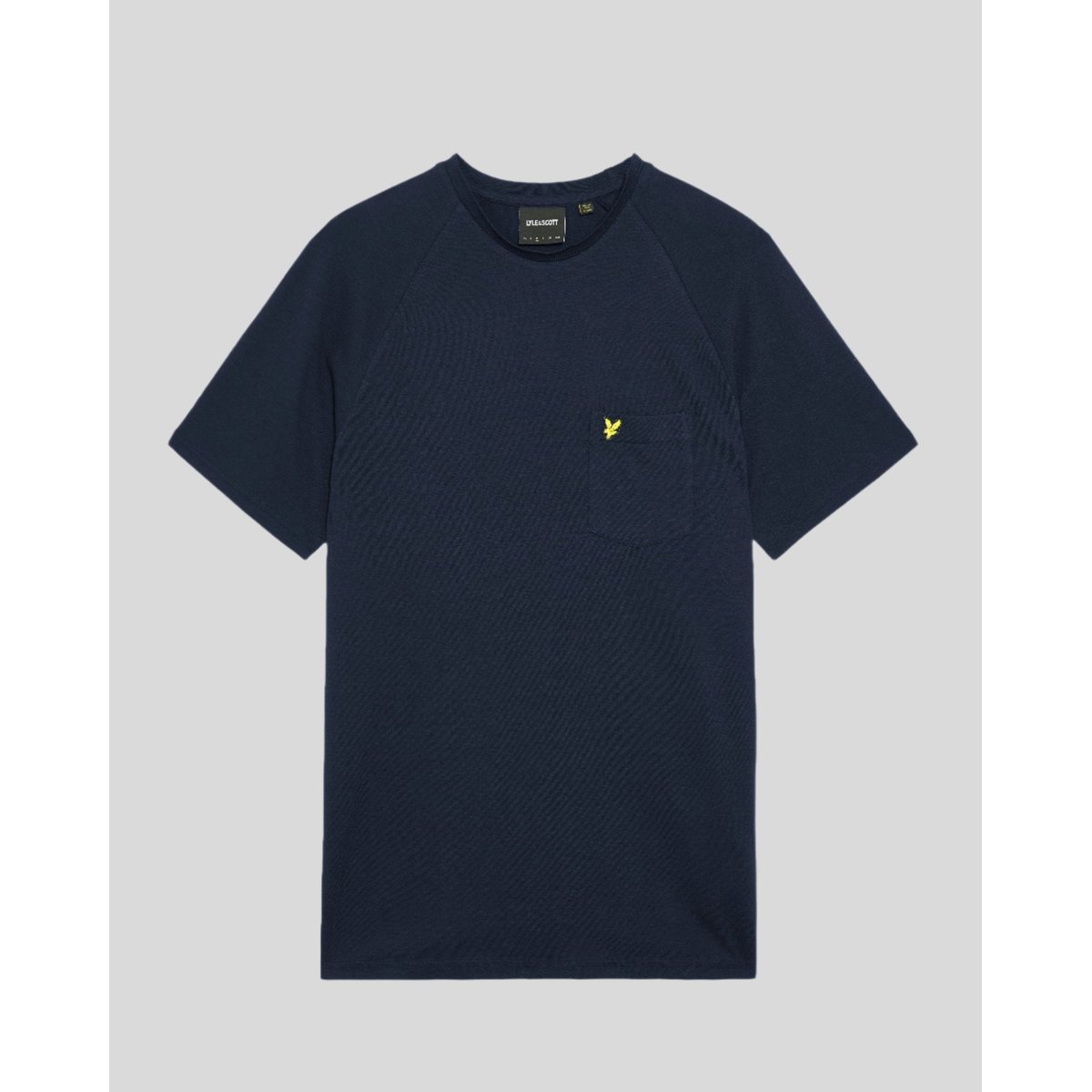 T-shirt en mélange de lin raglan bleu foncé marine, LYLE & SCOTT