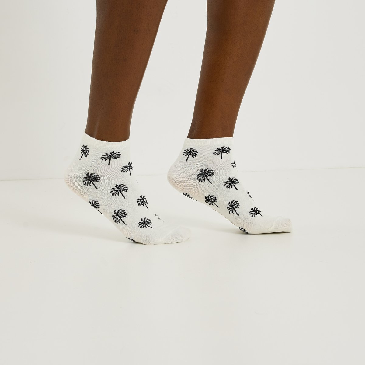 Lot de 2 paires de socquettes blanc cassé ecru, GRAIN DE MALICE