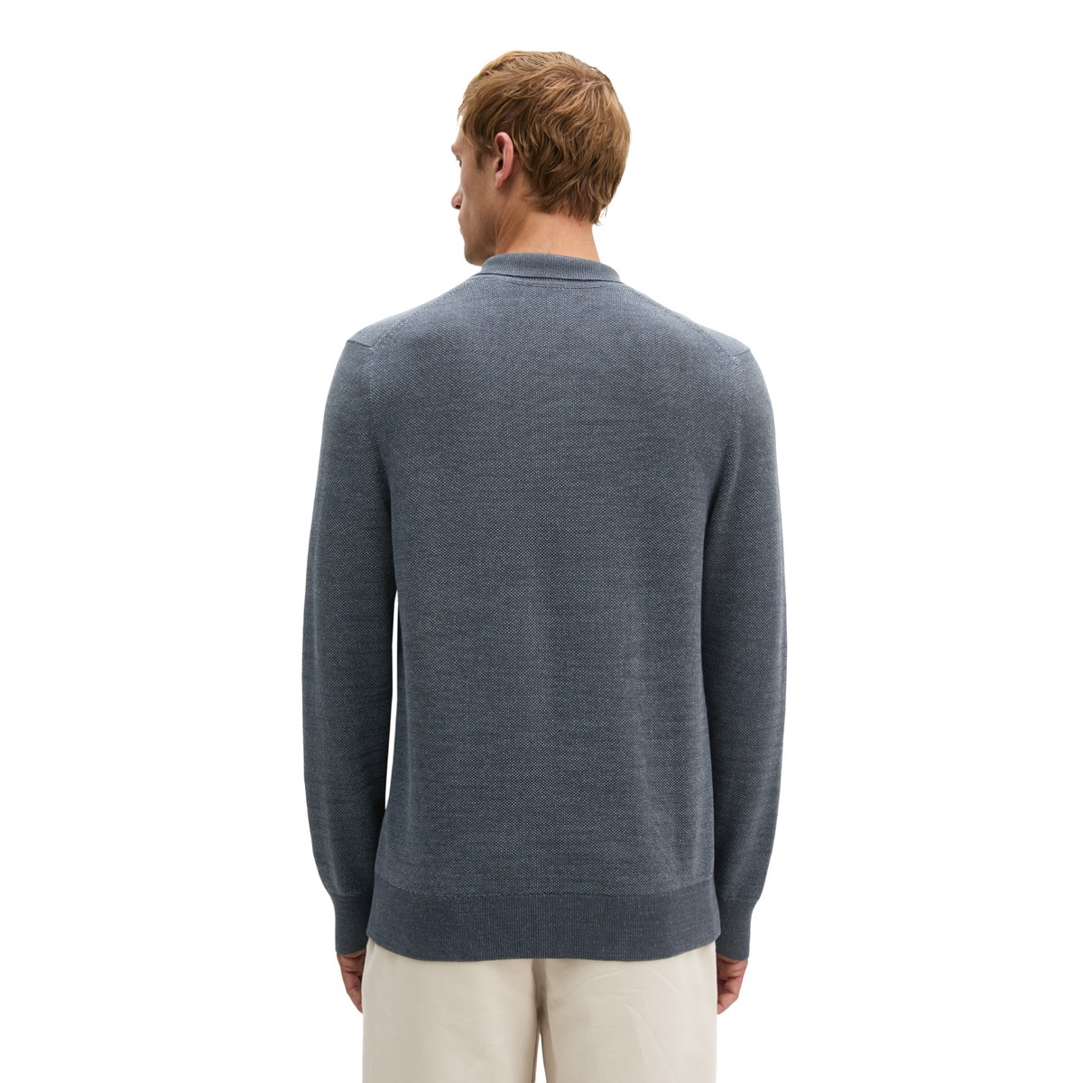 Polo en maille, coupe classique en pur coton bio bleu, MARC O'POLO