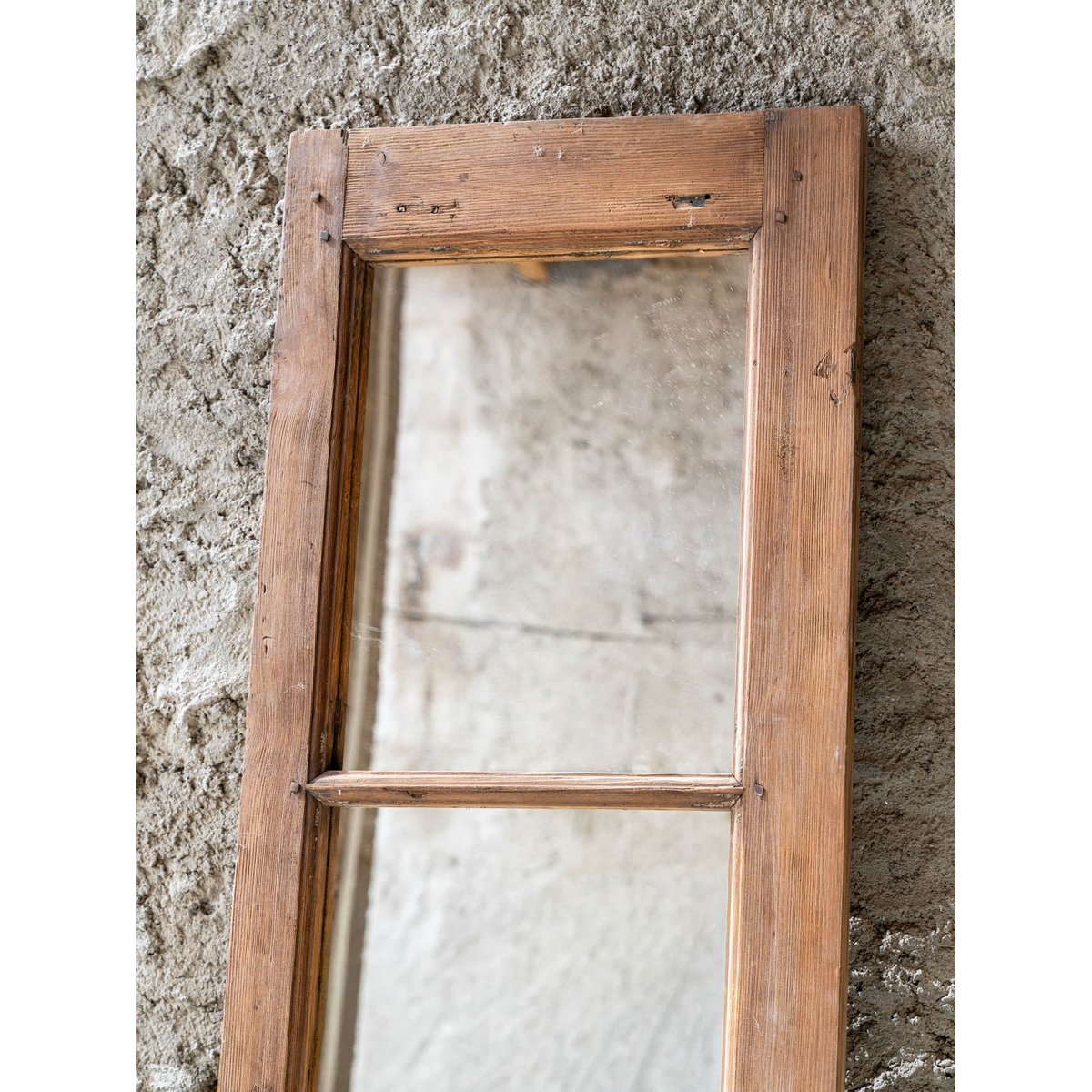 Miroir porte en sapin Georges N°1459 - Bon état bois foncé, DEBONGOUT