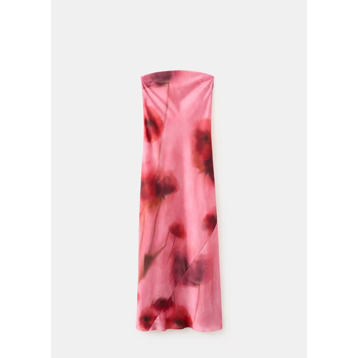 Robe bustier à fleurs rose pastel, MANGO